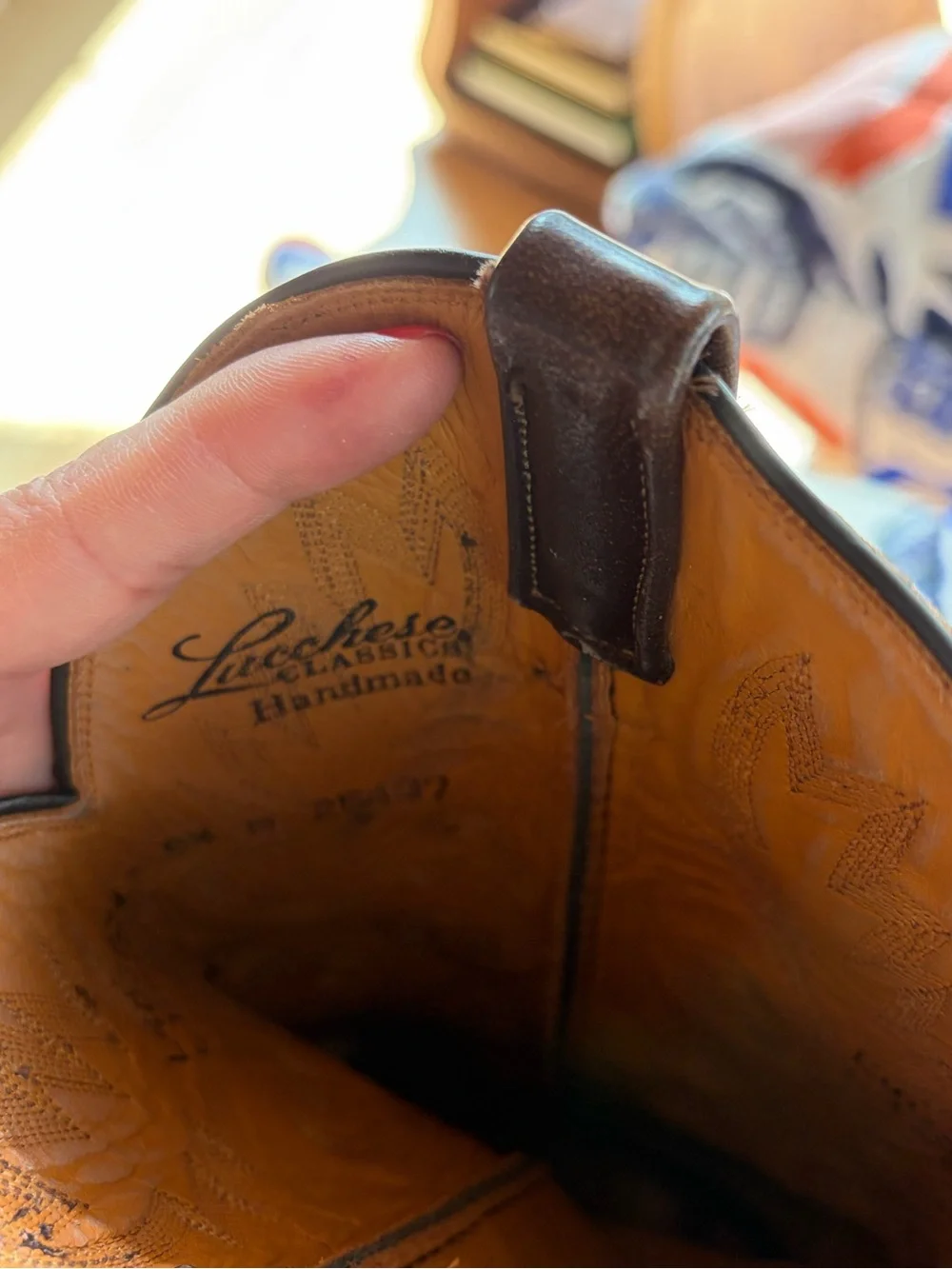 Lucchese Women’s Western Cowboy Boots Brown Leather